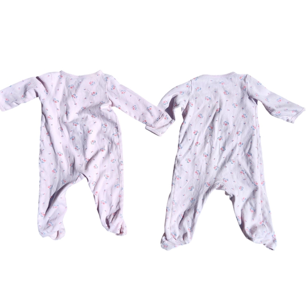 Adorable Pink Baby Onesie with Floral Print